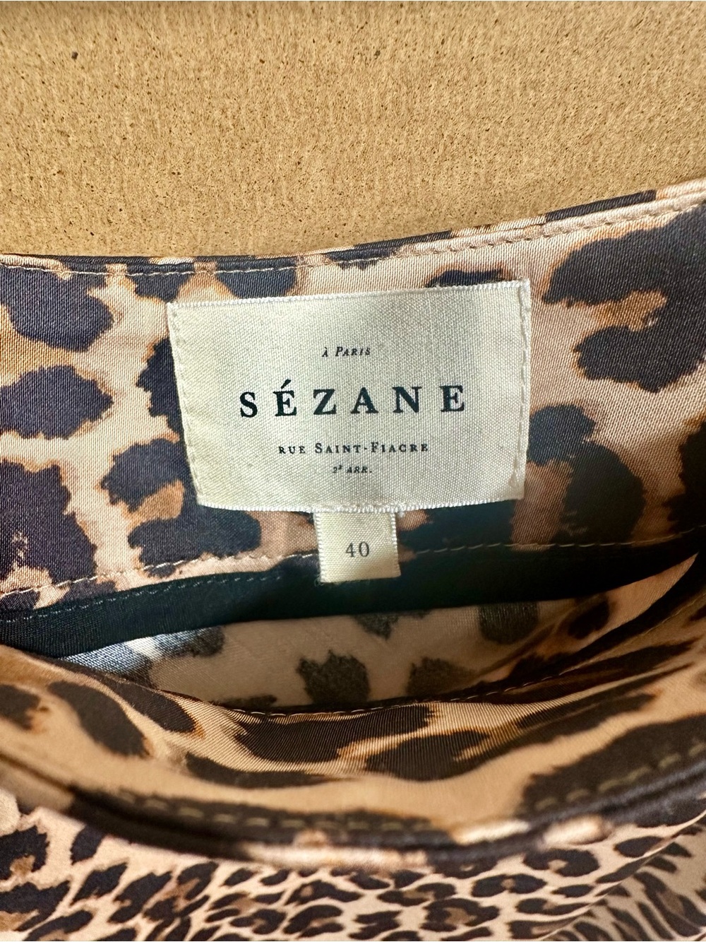 Sezane Sandy Skirt Leopard Print - Size 8 - Picture 5 of 6